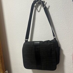 Coach Black Textured Messenger Bag